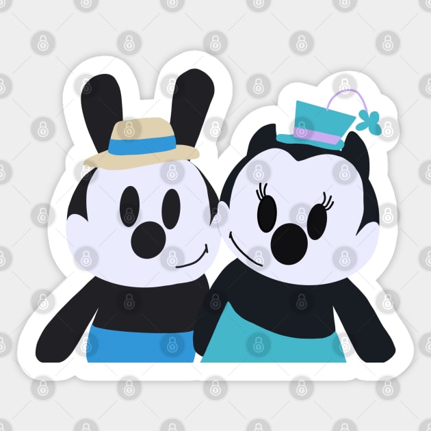 Dapper Oswald & Ortensia Sticker by lyndsiemark